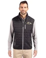Baltimore Ravens Cutter & Buck Rainier Recycled Insulated Puffer Mens Full Zip Vest Black Front
