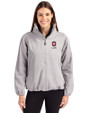 Ohio State Buckeyes Alumni Cutter & Buck Charter Eco Recycled Womens Full-Zip Jacket Polished Medium Gray Front