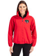 Gwinnett Stripers Cutter & Buck Charter Eco Recycled Womens Full-Zip Jacket Red Front