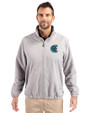 Charlotte Knights Cutter & Buck Charter Eco Recycled Mens Full-Zip Jacket Polished Medium Gray Front