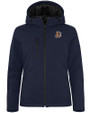 Durham Bulls Clique Equinox Insulated Softshell Womens Full Zip Hooded Jacket Dark Navy Mannequin