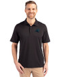 Carolina Panthers Cutter & Buck Forge Stretch Mens Polo Black Front