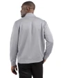 Hillsboro Hops Clique Lift Solution-dyed Performance Unisex Half Zip Sweatshirt Grey Melange Back
