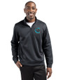Charlotte Knights Clique Lift Solution-dyed Performance Unisex Half Zip Sweatshirt Black Front