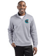 Charlotte Knights Clique Lift Eco Performance Half Zip Unisex Pullover Grey Melange Front