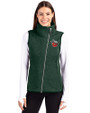 Fort Wayne TinCaps Cutter & Buck Mainsail Sweater Knit Womens Asymmetrical Vest Hunter Heather Front