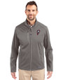Ohio State Brutus Vintage Cutter & Buck Evoke Softshell Recycled Full Zip Mens Jacket Elemental Grey Front