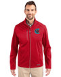 Charlotte Knights Cutter & Buck Evoke Softshell Recycled Full Zip Mens Jacket Cardinal Red Front