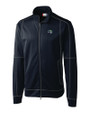 Gwinnett Stripers Clique Helsa Performance Mens Full Zip Knit Jacket Dark Navy Mannequin