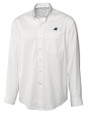 Carolina Panthers Cutter & Buck Epic Easy Care Fine Twill Mens Long Sleeve Dress Shirt White Mannequin