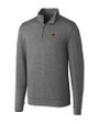 Arizona Cardinals Cutter & Buck Shoreline Heathered Quarter Zip Mens Big and Tall Pullover Charcoal Heather Mannequin