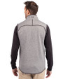 Gwinnett Stripers Cutter & Buck Mainsail Sweater-Knit Mens Big and Tall Full Zip Vest Polished Heather Back