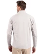 Fresno Grizzlies Cutter & Buck Adapt Eco Knit Hybrid Recycled Mens Big & Tall Full Zip Jacket Polished Medium Gray Back