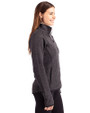 Buffalo Bisons Cutter & Buck Mainsail Sweater-Knit Womens Full Zip Jacket Charcoal Heather Side