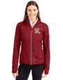 Frisco RoughRiders Cutter & Buck Mainsail Sweater-Knit Womens Full Zip Jacket Cardinal Red Heather Front