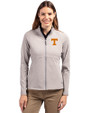 Tennessee Volunteers Cutter & Buck Adapt Eco Knit Heather Recycled Womens Full Zip Polished Heather Front