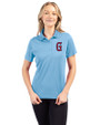 Greenville Drive Clique Ice Pique Womens Tech Polo Light Blue Front