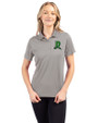 Dayton Dragons Clique Ice Pique Womens Tech Polo Silver Front