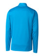 Buffalo Bisons Clique Spin Eco Performance Half Zip Mens Pullover Ocean Blue Mannequin Back