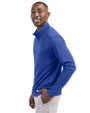 Frisco RoughRiders Clique Spin Eco Performance Half Zip Mens Pullover Tour Blue Side