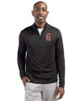 Greenville Drive Clique Spin Eco Performance Half Zip Mens Pullover Black Front