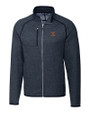 Texas Longhorns Alumni Cutter & Buck Mainsail Sweater-Knit Mens Full Zip Jacket Liberty Navy Heather Mannequin