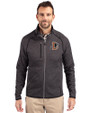 Durham Bulls Cutter & Buck Mainsail Sweater-Knit Mens Full Zip Jacket Charcoal Heather Front