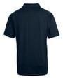 Texas Longhorns Alumni Cutter & Buck Prospect Eco Textured Stretch Recycled Mens Short Sleeve Polo Navy Blue Mannequin Back