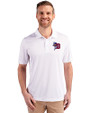 Buffalo Bisons Cutter & Buck Prospect Eco Textured Stretch Recycled Mens Short Sleeve Polo White Front