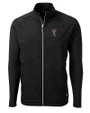 Texas Tech Red Raiders Alumni Cutter & Buck Adapt Eco Knit Hybrid Recycled Mens Full Zip Jacket Black Mannequin