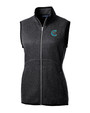 Charlotte Knights Cutter & Buck Mainsail Sweater Knit Womens Full Zip Vest CRH_MANN_HG 1