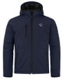 Binghamton Rumble Ponies Clique Equinox Insulated Softshell Mens Full Zip Hooded Jacket Dark Navy Mannequin