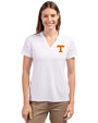 Tennessee Volunteers Cutter & Buck Forge Eco Heathered Stretch Womens Blade Top White Front