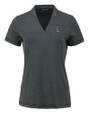 Texas Tech Red Raiders Alumni Cutter & Buck Forge Eco Heathered Stretch Womens Blade Top Dark Black Heather Mannequin