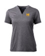 Michigan Wolverines Alumni Cutter & Buck Forge Eco Heathered Stretch Womens Blade Top Charcoal Heather Mannequin