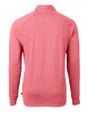 Oklahoma Sooners Alumni (Lights and CDR) Cutter & Buck Adapt Eco Knit Heather Mens Big & Tall Quarter Zip Pullover Cardinal Red Heather Mannequin Back
