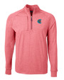 Charlotte Knights Cutter & Buck Adapt Eco Knit Heather Mens Big & Tall Quarter Zip Pullover CRH_MANN_HG 1