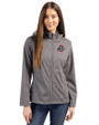 Ohio State Buckeyes- Cutter & Buck Evoke Softshell Recycled Full Zip Womens Jacket Elemental Grey Front
