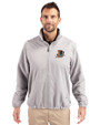 Durham Bulls Cutter & Buck Charter Eco Knit Recycled Big & Tall Full-Zip Jacket Polished Medium Gray Front