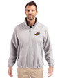 Akron RubberDucks Cutter & Buck Charter Eco Knit Recycled Big & Tall Full-Zip Jacket Polished Medium Gray Front