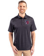 Buffalo Bisons Cutter & Buck Pike Double Dot Print Stretch Mens Big and Tall Polo Black Front