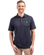 Gwinnett Stripers Cutter & Buck Virtue Eco Pique Tile Print Recycled Mens Big & Tall Polo Navy Blue Front