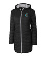 Charlotte Knights Cutter & Buck Rainier PrimaLoft®  Womens Eco Insulated Hooded Long Coat BL_MANN_HG 1
