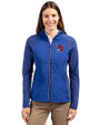 Buffalo Bisons Cutter & Buck Adapt Eco Knit Hybrid Recycled Womens Full Zip Jacket Tour Blue Front