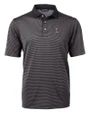 Texas Tech Red Raiders Alumni Cutter & Buck Virtue Eco Pique Micro Stripe Recycled Mens Big & Tall Polo Black/Elemental Grey Mannequin