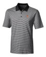 Texas Longhorns Alumni Cutter & Buck Forge Tonal Stripe Stretch Mens Big and Tall Polo Black Mannequin