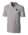 Michigan Wolverines Alumni Cutter & Buck Forge Stretch Mens Big and Tall Polo Polished Medium Gray Mannequin