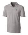 Ohio State Buckeyes Alumni Cutter & Buck Forge Stretch Mens Big and Tall Polo Polished Medium Gray Mannequin