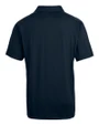 Texas Longhorns Alumni Cutter & Buck Prospect Eco Textured Stretch Recycled Mens Big & Tall Polo Navy Blue Mannequin Back