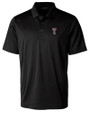Texas Tech Red Raiders Alumni Cutter & Buck Prospect Eco Textured Stretch Recycled Mens Big & Tall Polo Black Mannequin